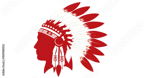 tribal, native, chief, headdress, feathered, warrior, culture, heritage, ethnic, traditional, leader, feathers, symbol, emblem, badge, logo, sticker, decal, vinyl, design, vector, illustration, clipar