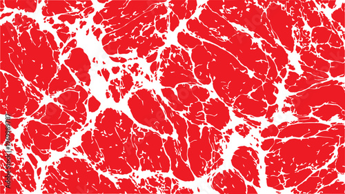 Beef marbling texture: raw wagyu steak pattern, macro food photography background, close-up.