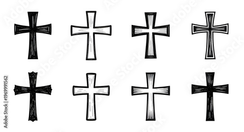 cross, crucifix, christian, religion, faith, sacred, holy, spiritual, worship, prayer, devotion, belief, salvation, gospel, bible, church, jesus, christ, symbol, icon, silhouette, black, monochrome, o
