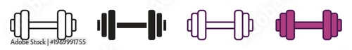  Dumbbell icon set . Vector illustration from healthy life collection.