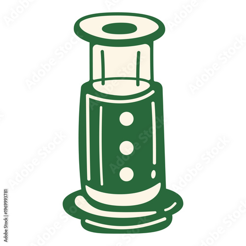 Aeropress coffee brewer for manual pressure brewing, popular among baristas and home brewers