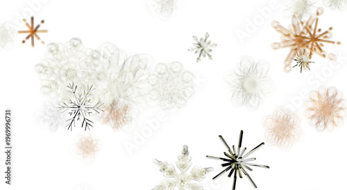 Abstract design with snowfl...