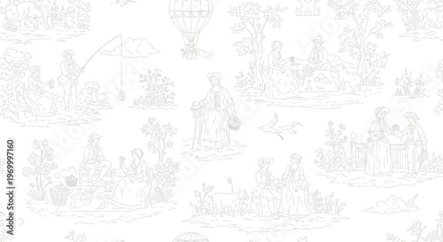 Cityscape with Many People Walking.