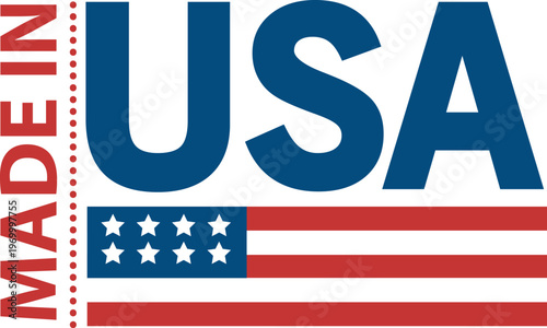 Made in usa patriotic emblem celebrating american manufacturing and national pride