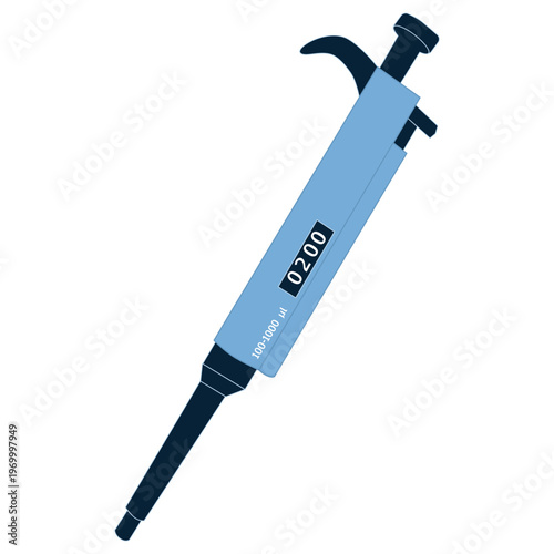 Single Blue Micropipette for Laboratory Use