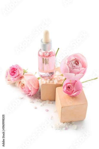 Natural skincare serum bott...
