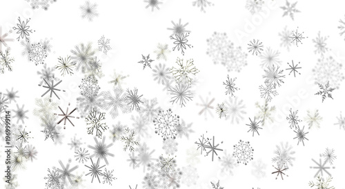 Abstract winter background with falling snowflakes. Festive design for Christmas, New Year, winter