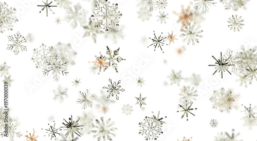 Abstract snowflake background with white winter theme perfect for holiday designs and Christmas even