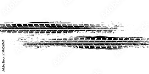 Black tire tread marks, wheel texture, tire marks - auto racing, motocross, drift, rally, off-road, and more. modern