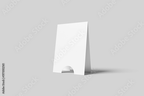 Blank Table Tent Mockup - 3D Illustration