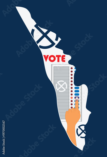 Kerala state Election Concept Vector design background