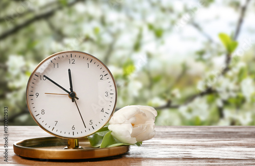 Alarm clock and beautiful t...