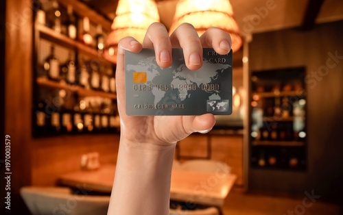 Female hand with credit car...