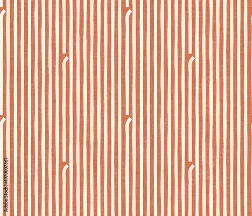 Hand drawn vertical stripes pattern in warm terracotta and cream colors. Organic, imperfect, and rustic abstract background suitable for aesthetic wallpaper, textile, and packaging design