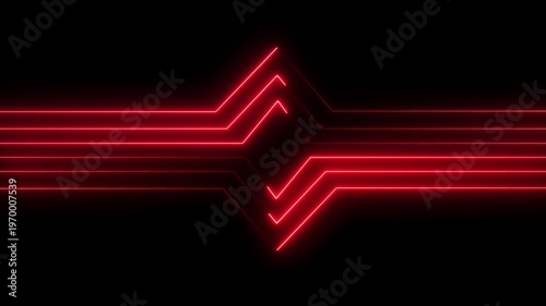 Futuristic red neon geometric shapes forming diamond 3 d animation abstract background diamond 3d animation