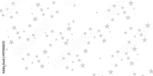 seamless pattern with gray tars shiny glittering on transparent background. Twinkle star vector png confetti pattern.