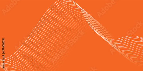 Vector abstract background with dynamic orange waves. background pattern eps10