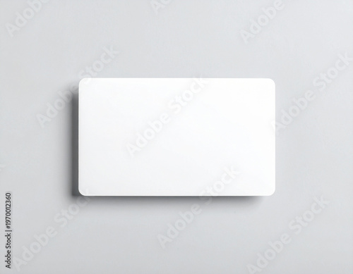 白い無地のクレジットカードのモックアップサンプル　ポイントカード