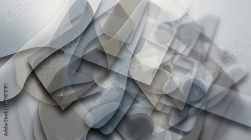 Transparent overlapping shadows background, layered depth illusion