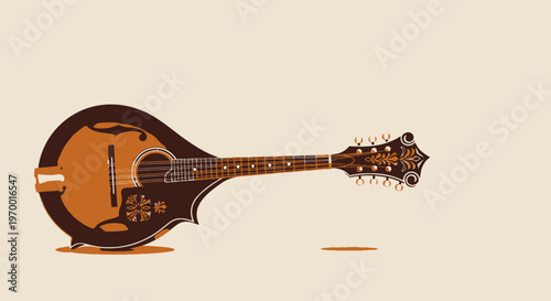 Mandolin Instrument Illustration Traditional Stringed Music