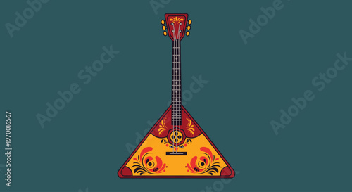 Electric Guitar Triangle Shaped Instrument Rock Music Symbol