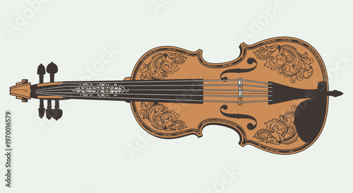 ornate violin instrument music classical