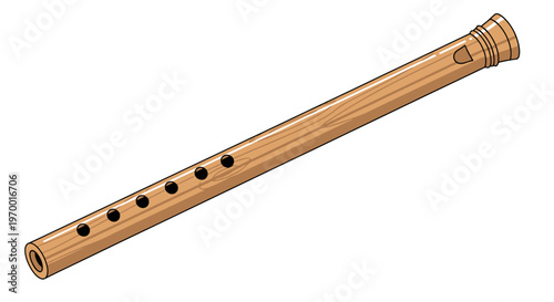 Bamboo Flute Instrument Traditional Wooden Recorder