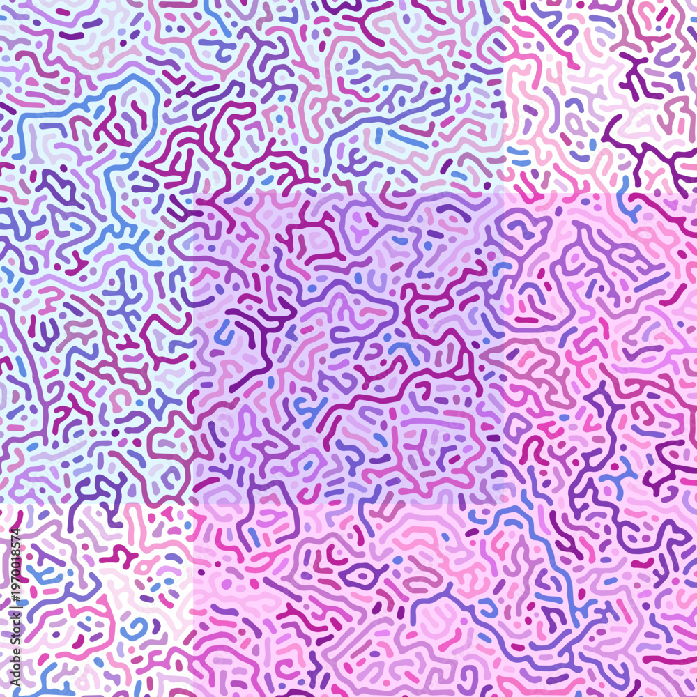 Fototapeta premium Abstract Colorful Lines Turing Pattern Rough Design Reaction Diffusion Background Vector. Good for Wallpaper, Cover Design, Poster
