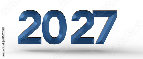 2027 year numeral in blue o...