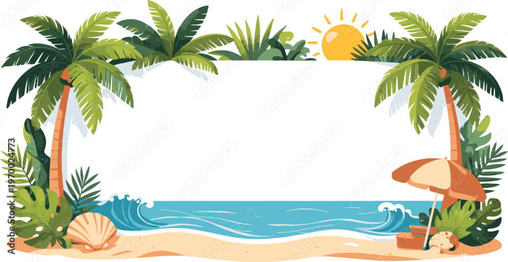 Obraz premium tropical beach frame