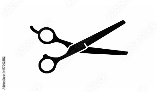 Hairdressing scissors glyph icon silhouette vector illustration