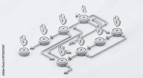 Industrial mechanical assembly line components.