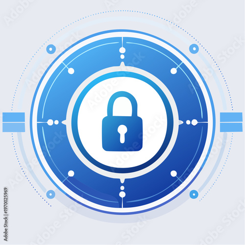 Datenschutz Sicherheit Icon mit Schloss