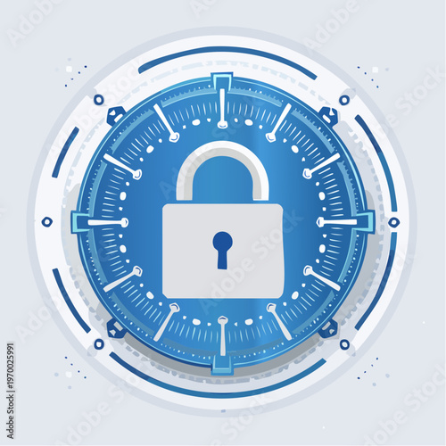 Datenschutz Sicherheit Icon mit Schloss