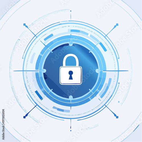 Datenschutz Sicherheit Icon mit Schloss