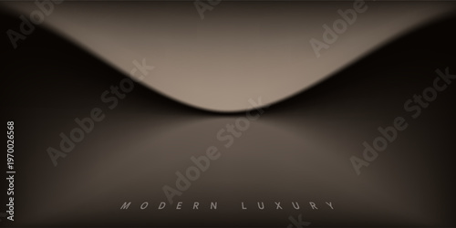 Dynamic bronze luxury vector background with organic curves and dramatic shadows. A sleek abstract design ideal for elegant branding, modern presentations, invitations, posters, and digital art.