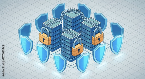 Digital security and data protection concept.