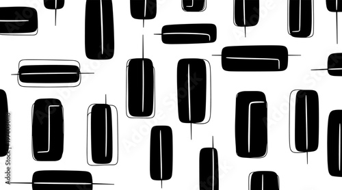 Rounded rectangular forms arranged vertically on white background, no seamless