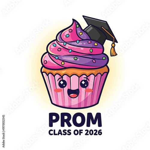 Cupcake with Graduation Cap for Prom Class of 2026