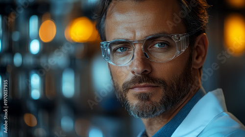 portrait of a scientist in their laboratory, Generative AI