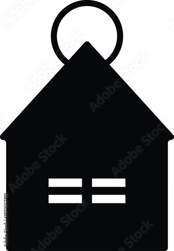 Real estate house icon with euro symbol in a simple black vector design