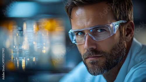 captivating portrait of a scientist in their laboratory, Generative AI