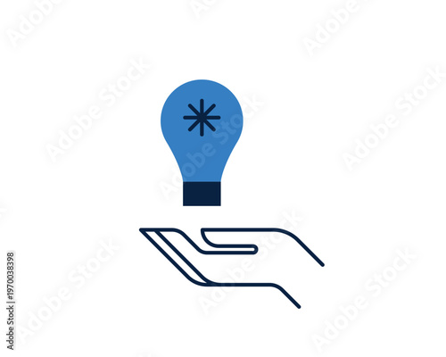 Human hand holding a glowing light bulb representing support for innovative ideas and bright concepts.