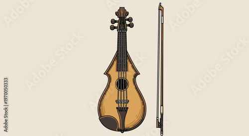 Violin and Bow Instrument Music