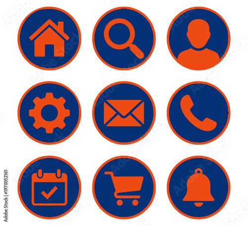 Duotone Icon Set for Web Application Color