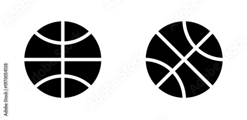 Basketball glyphs represent the sport's evolution, offering a classic and modern design comparison on a white background.