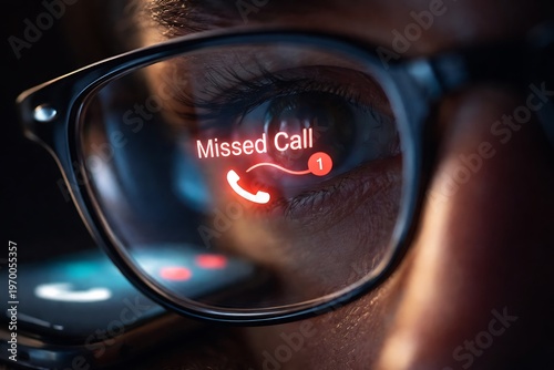 Missed Call Notification Reflected in Glasses