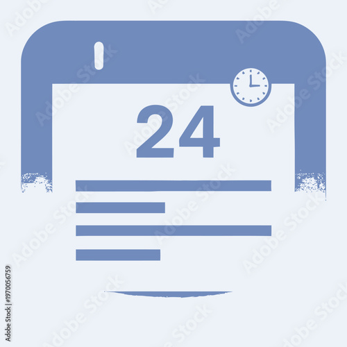 Minimalist Blue Calendar Icon Representing Important Dates, Appointments, and Task Deadlines for Efficient Scheduling