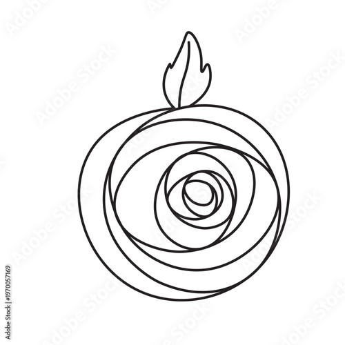 Floral silhouette art line. Flowers roses in continuous line drawing style. Border with tropical flower. Minimalist black linear sketch. Trendy vector illustration isolated. Contour frame for design.