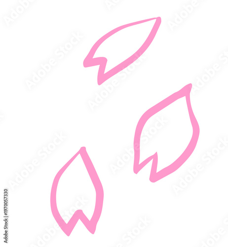 手描きの桜の花びら